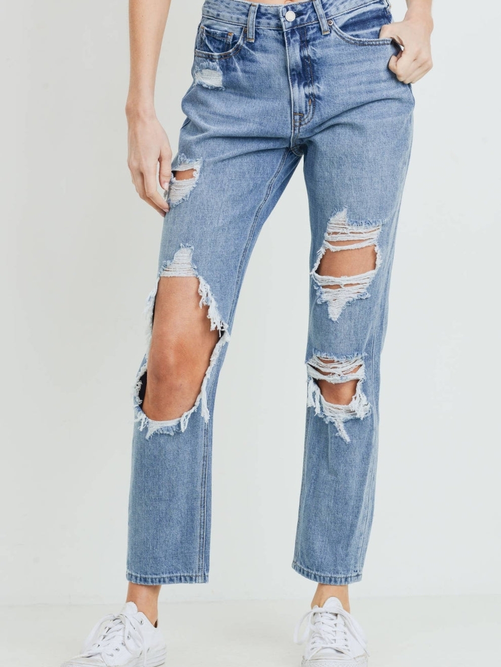 JBD Cordelia Super Destroyed Girl Friend Jeans Size 26. GUC.
